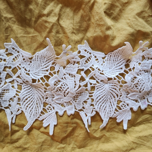 Girls' Mustard Yellow Lace-Trim Party Dress - Picture 4 of 9